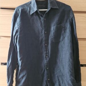 Tommy Bahama Navy Blue Button-Up Shirt